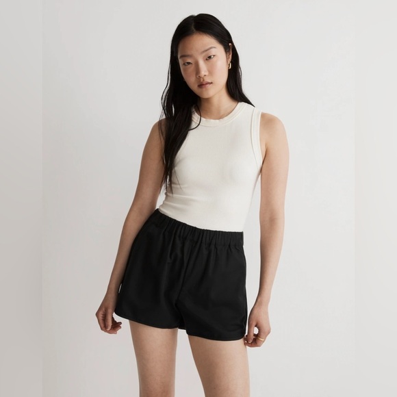 Madewell Women’s High Rise Pull On Shorts in Black Size L - Picture 5 of 14